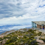 Mt Wellington lookout is one the things to do in Hobart. The view from the lookout over Hobart.